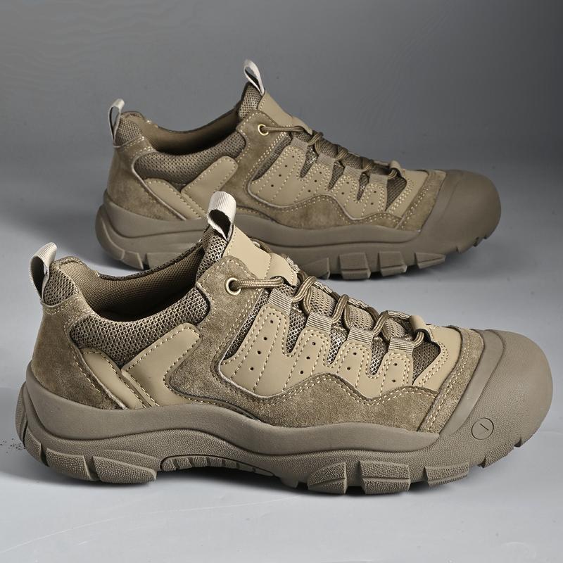 Brand Wear Resistant Leisure Men Mountaineering Shoes Anti-Slip Comfort Outdoor Sports Travel Shoes Genuine Leather Hiking Shoes