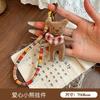 Korean Ins Handmade Fabric Cartoon Animal Keychains Cute Plush Doll Bag Charm Pendant For Women Girls