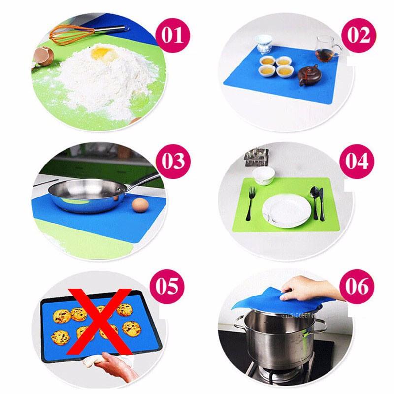 40 * 30cm Mat de Silicon Culoare Solidă pentru Frământat Degrabil Antiderapant Mat pentru Predarea Copiilor Măsuțe Bune pentru Masă Suport de Pahare