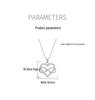 925 Sterling Silver Heart-Shaped Infinity Necklace - Women's European & American Fashion Clavicle Chain