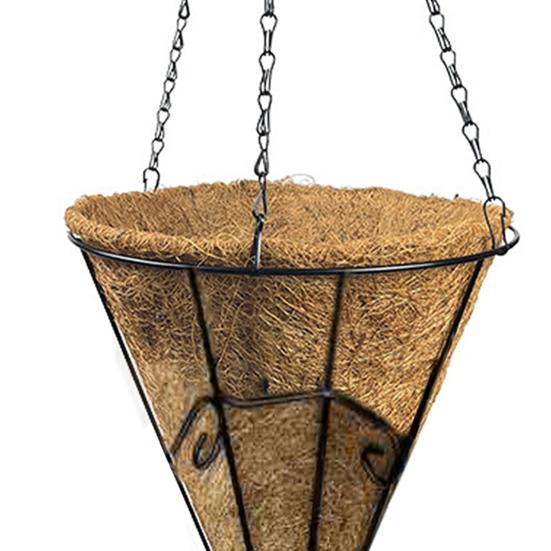 Metal Hanging Planter Basket with Coconut Liners Easy Planting Hanging
