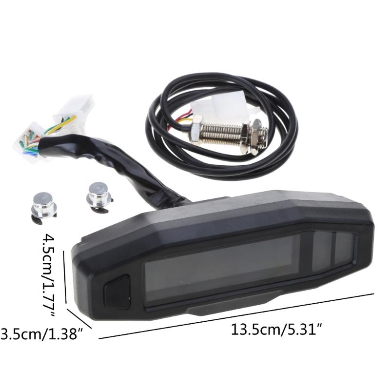 Motorcycle Speedometer Color Display Tachometer Oil Gauge Odo-Meter Compact