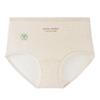 Women's Large Size Spring and Autumn Natural Color Cotton 10A Antibacterial Crotch High Waist Triangle Briefs