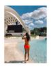 Solid Color Sexy Triangle Bikini - Two-Piece Backless Beach Swimwear