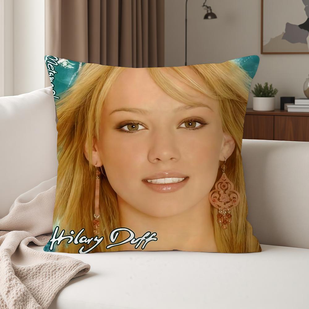 Singer HHilary Duff Luck Or Something Pillow Case Suitable For Bedrooms Living Rooms Cars Home Decoration