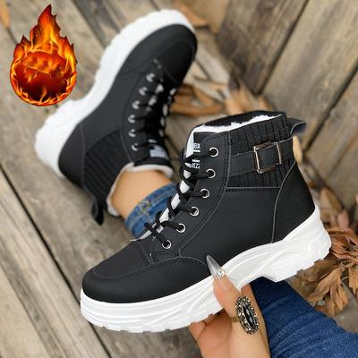Χειμερινές Μπότες Χιονιού για Γυναίκες Casual Παπούτσια με Ψηλό Πάτο Ζεστά Γυναικεία Αθλητικά Παπούτσια Πλατφόρμα Μποτάκια Αστραγάλου Μεγάλο Μέγεθος 45 Zapatillas De Mujer Νέα