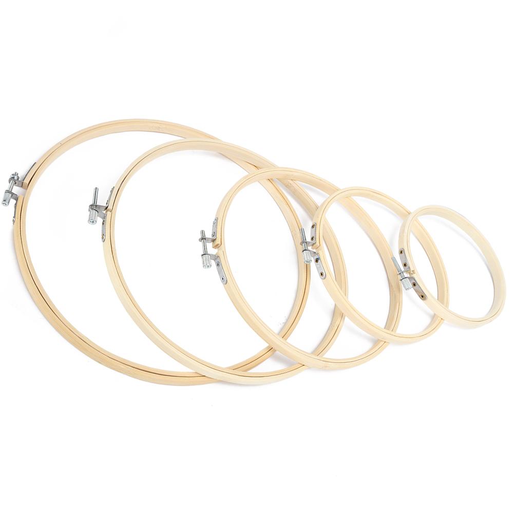 5 Stück Runde Stickrahmen Kreuzstichrahmen Ring Schleife Bambus Handnähwerkzeuge