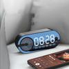 Digital Vekkerklokke Bluetooth 5.0 Høyttaler LED-skjerm Speil Bordvekkerklokke Med FM-radio Støtte TF-kortavspilling Håndfri samtale