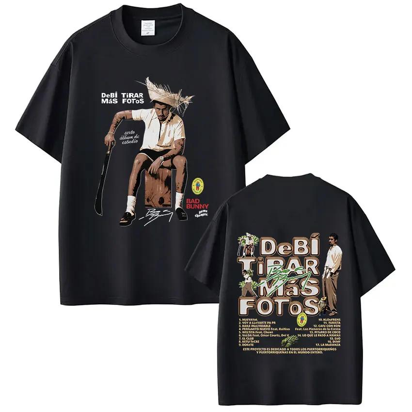 

Rapper Bad Bunny Debi Tirar Mas Fotos DTMF T-shirt Men Women Clothing Fashion Hip Hop Short Sleeve T-shirts Harajuku Streetwear 4XL