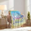 1pc Cute Ugly Fish Flannel Blanket - Seasonal Universal Comfort Washable Gift for All Ages, Suitable for All Family Available in multiple si