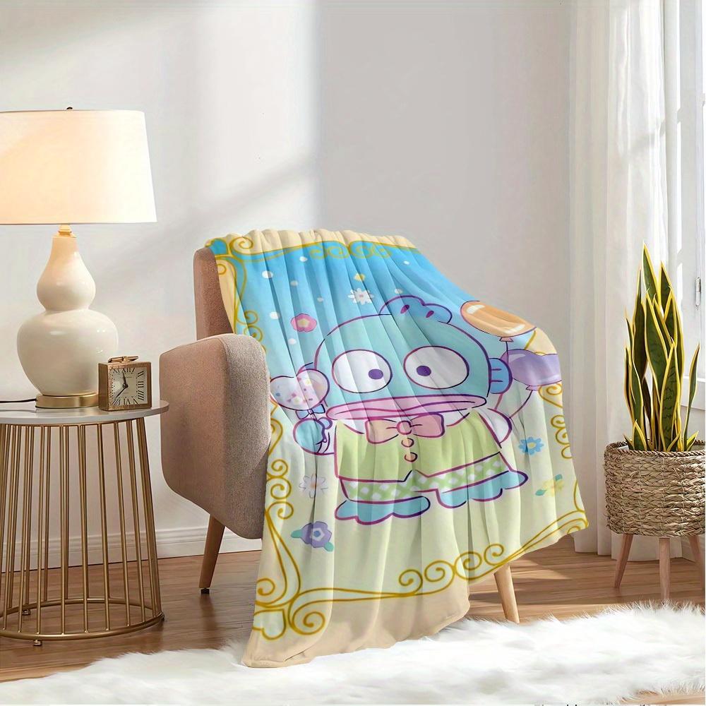 1pc Cute Ugly Fish Flannel Blanket - Seasonal Universal Comfort Washable Gift for All Ages, Suitable for All Family Available in multiple si