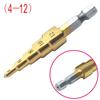 Hex Shank Titanium Hss Step Drill Bit Stainless Steel Cone Taper Iron Metal Wood Hole Cutter Metric Center Drill Bits 4-12/20/32
