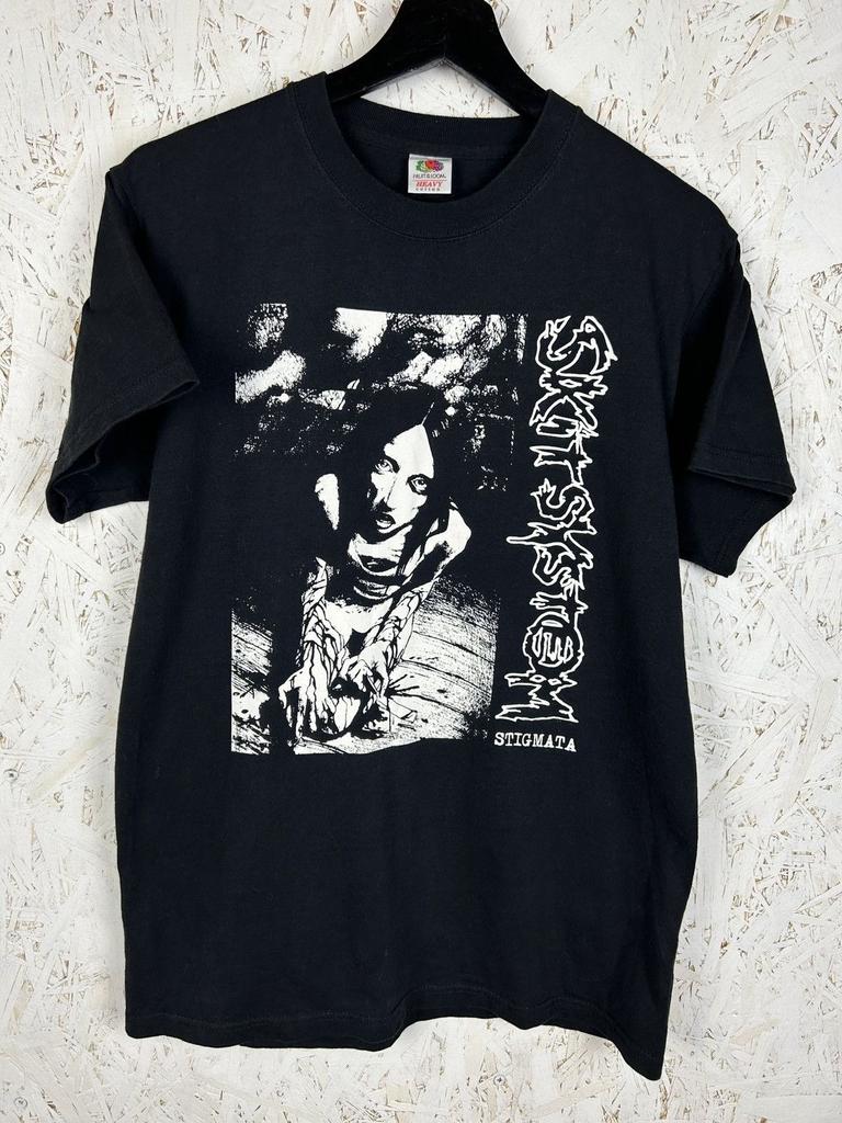 T-shirt a maniche corte unisex vintage anni 2000 Skitsystem Stigmata 2006 Hardcore Punk Band Taglia M