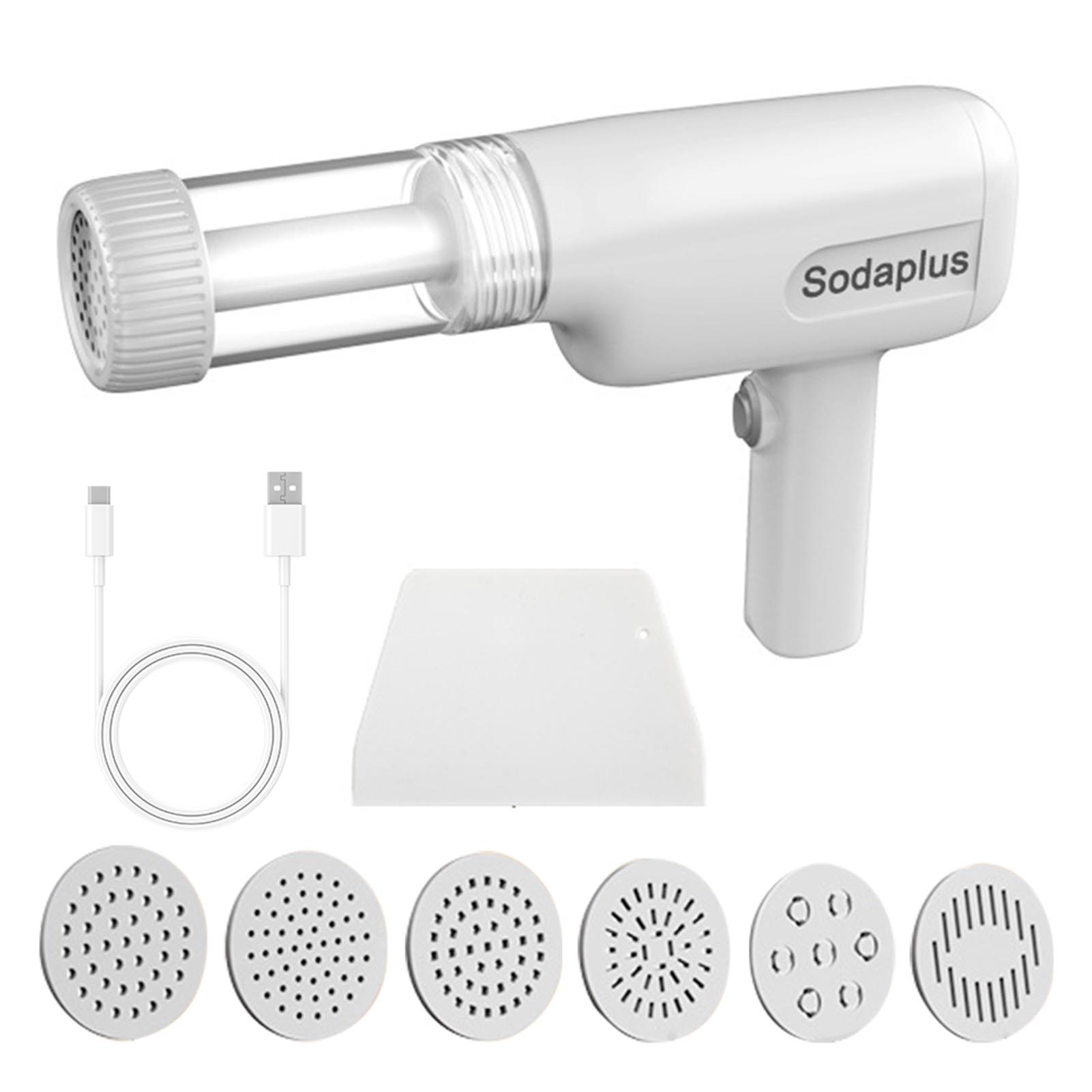 

Automatic Pasta Maker Machine Handheld Electric Noodle Maker 6in 1 Cordless Portable Spaghetti Noodles Maker with Dough Cutter білий