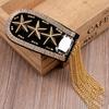 1Pcs Vintage Five Star Tassel Chain Shoulder Board Badges Beads Fabric Metal Epaulet Epaulette Military Pin On Brooch Medal