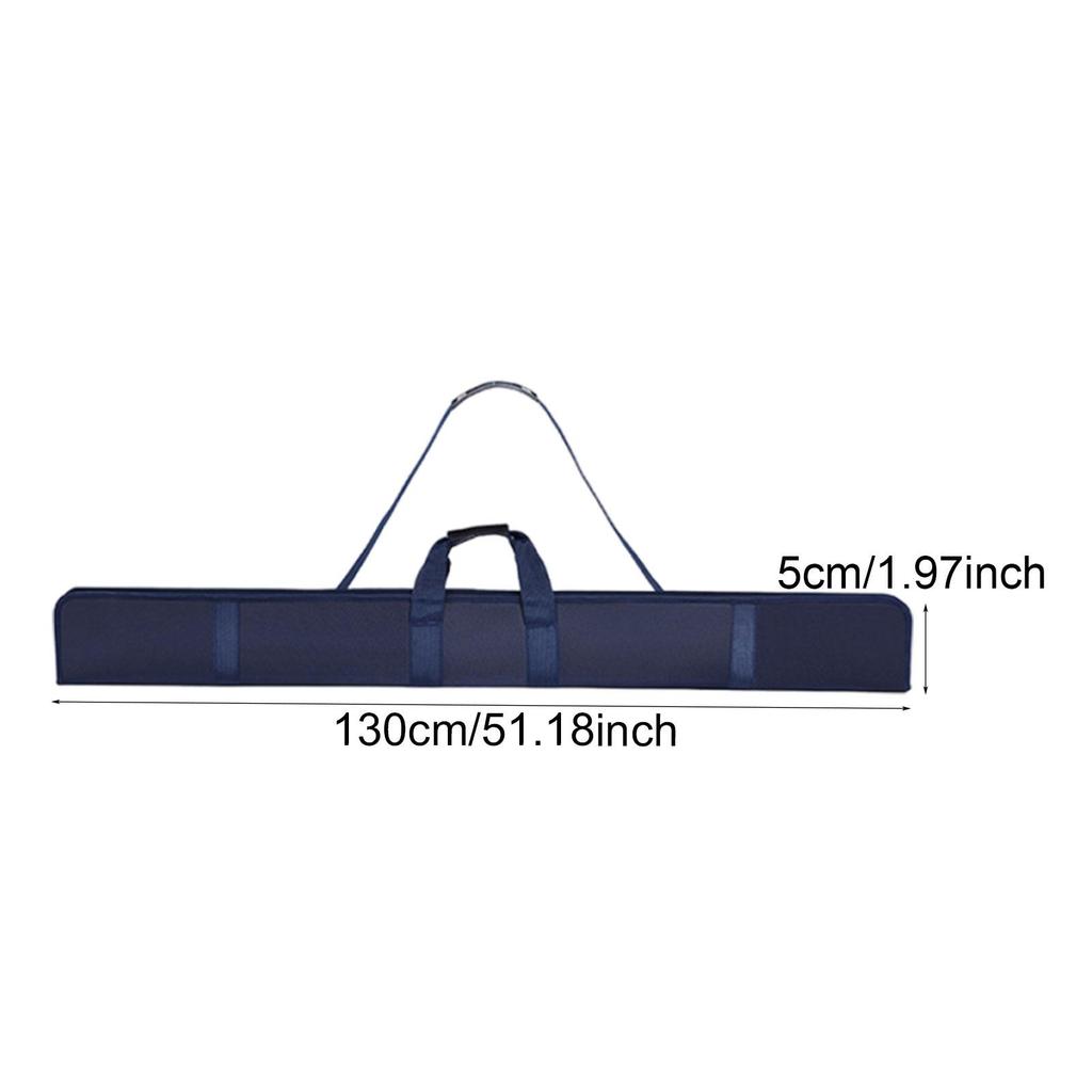 130cm Portable 3/4 Billiard Cue Case Waterproof Lightweight Scratchproof Adjustable Shoulder Strap Protective Cover Nylon Fabric