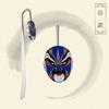 Peking Opera Face Painting Metal Bookmark: Classical Chinese Gift for Travelers, Wrought Iron Craft