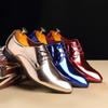 Fashion Shiny Patent Leather Oxford Shoes for Men Business Wedding Shoe Pointed Office Party Shoes Hair Stylist Leather Shoes