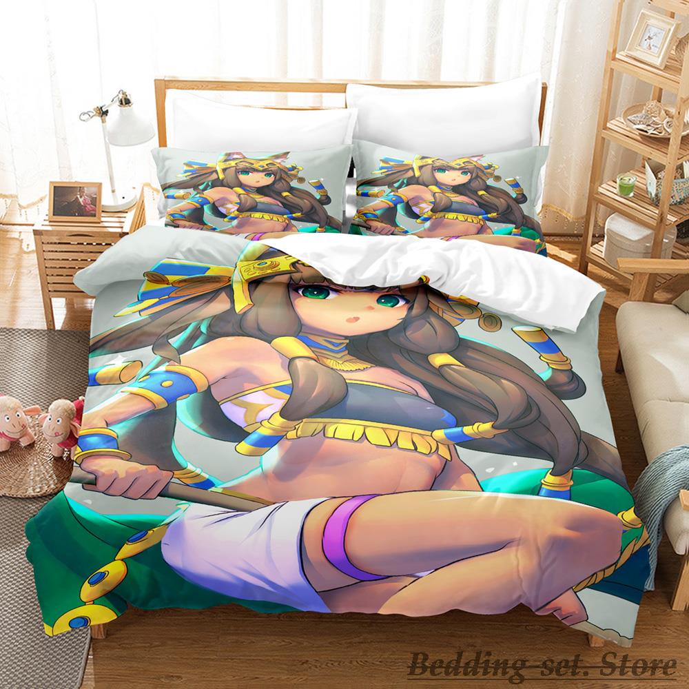 New Egypt Bedding Set Single Twin Full Queen King Size Bed Set Adult Kid Bedroom Duvetcover Sets Cool Anime Parure De Lit Bed