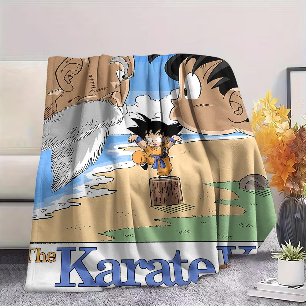 Coperta in Flanella con Stampa Personaggi Dragon Ball, Alta qualità Confortevole per Tutte le Stagioni, Arredamento per la Casa, Calore e Comfort, Perfetta per Regali di Natale