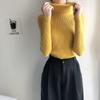 2024 Women's Fashion Slim Fit Solid Color High Neck Knit Sweater