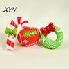 Pet Training Play Supplies Christmas Dog Squeaky Chew Toys, Teeth Cleaning Interactive Holiday Themed Durable Toys for Aggressive Chewers Balls