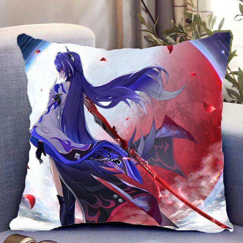 Honkai Star Dome Railway Unterwelt Doppelseitiges Peripheres Kissen Büro Wohnheim Kissen Als Geburtstagsgeschenk für Freunde