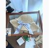 Daisy Raffia Woven Empty Top Hat Children Summer Outdoor Seaside Vacation Sunshade Sun Protection Straw Hat