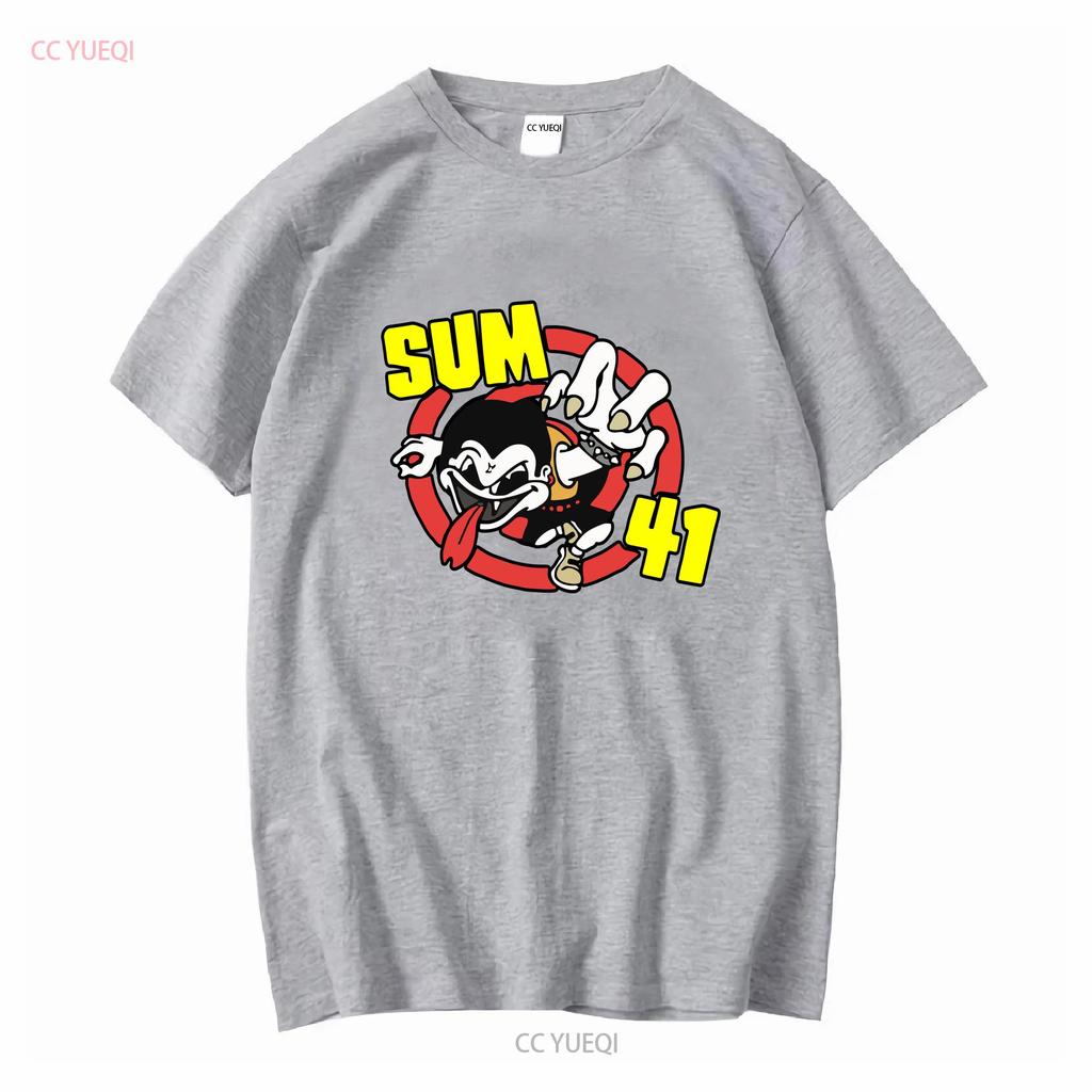 Rare SUM 41 Band Black Size S to 5XL Cotton T Shirt M1519 long or short sleeves vintage Washed fashion Versatile streetwear