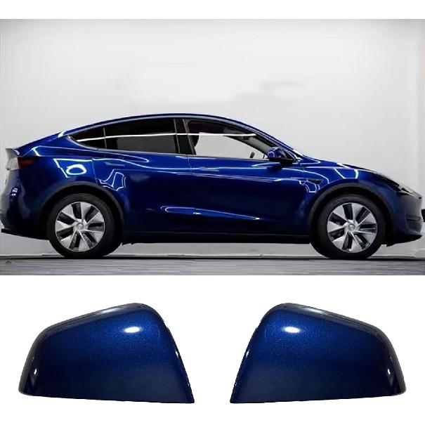 Compatible with Tesla Model Y Side Mirror Cover Replacement 2024, Left & Right Side Rearview Mirror Cover Cap for Model Y Accessories(red)