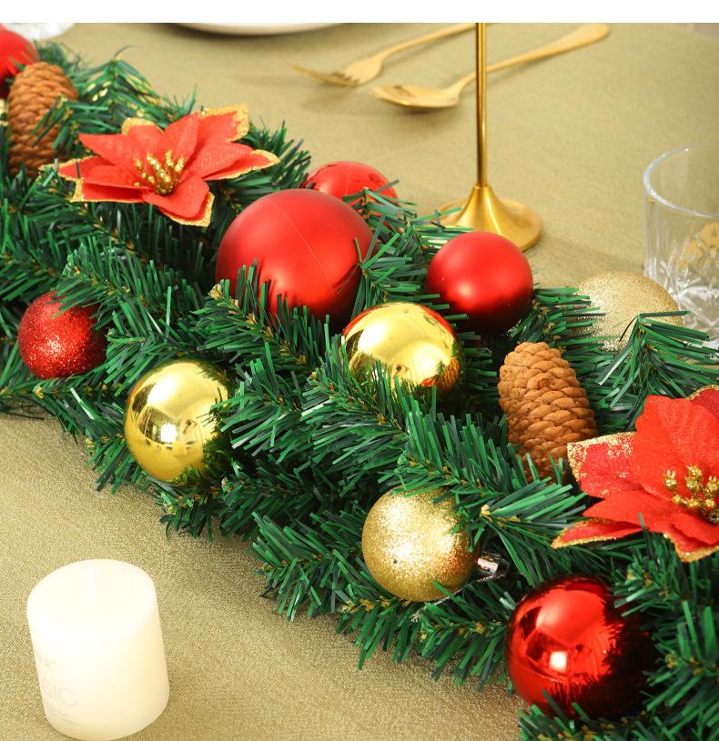 Christmas Vine PVC Garland Window Display Decor for Store Shop Festive Mall Scene Setting Arrangement Props