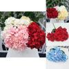 Soft Fabric Hydrangea Artificial Flower For Home Garden And Wedding Decor