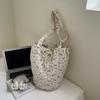 Floral Print Shoulder Bag Women's Large Capacity Bucket Bag Commuter Tote Bag
