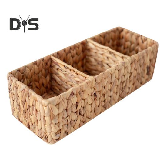Hračky Kosmetika Proutěný koš Pletený dělený koš Velkokapacitní Ekologický víceúčelový stolní zásuvka Organizér Úložný koš