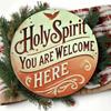 Vintage St. Spirit Welcome Metal Tin Sign 7.87x7.87 Inch Round Wall Art Retro Plaque for Home Bar Cafe Decor