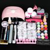 PHOENIXY Acrylic Nail Kit with Nail Lamp Acrylic Nail Art Tips Powder Liquid Brush Glitter Clipper File Set Kit Nail Art Tool Set