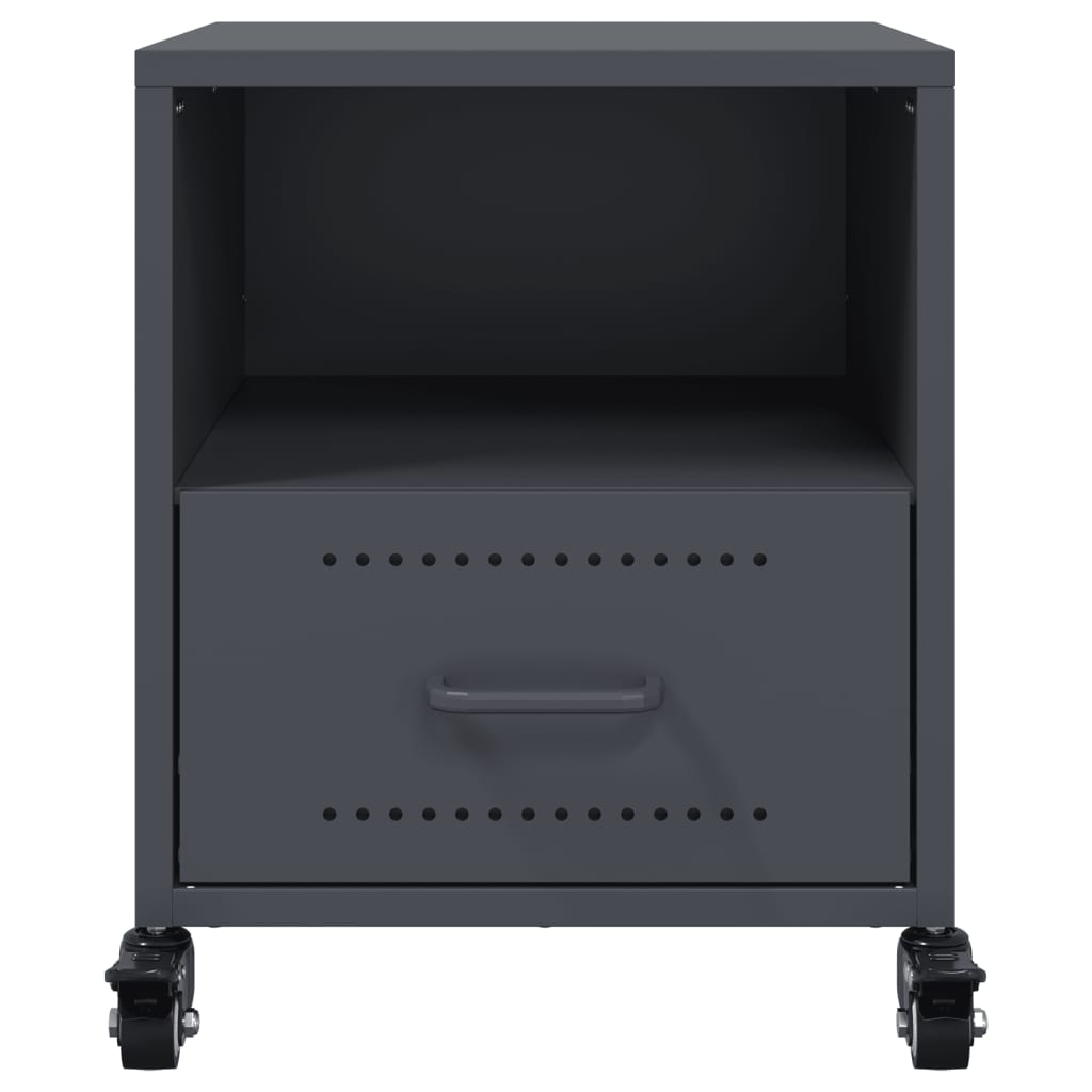 Nightstand Anthracite 36 X 39 X 43.5 Cm Steel