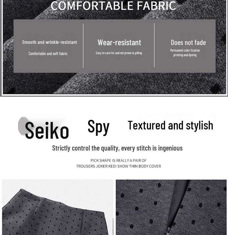 Korean Style Women's Gray Polka Dot Wool A-Line Skirt - Retro Hip-Hugging Short Skirt for Autumn/Winter