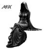 Unique Dark Aesthetic Decor 3D Printed Reaper Goddess Figurine Ornaments, Style Sculpture, Faceless Black-robed Statue Gothic for Desktop Bookshelf