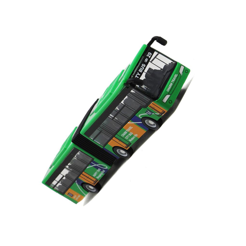 

Double Sections Pull Back Car Bus Children Toy Model Simulation Vehicle Toddlers Birthday Gifts Parent-child Interactive зелёный