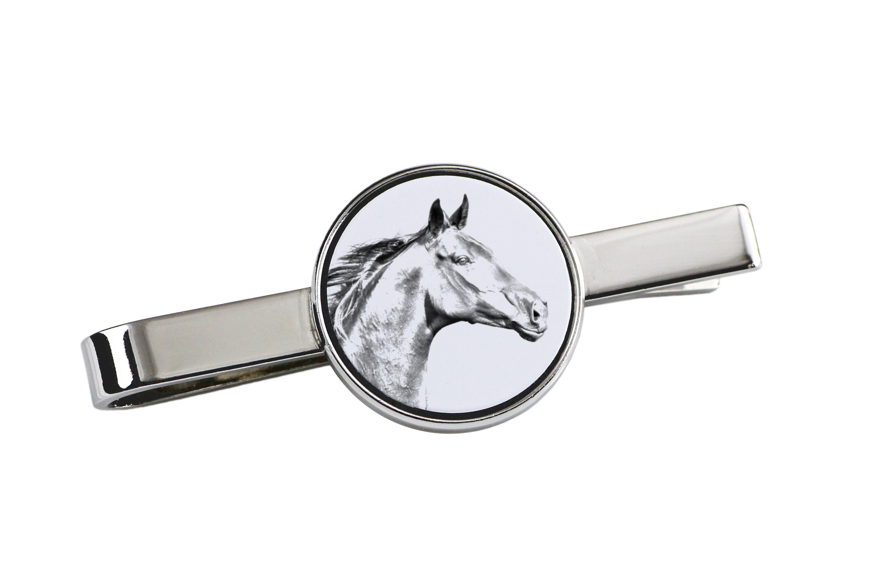 

Zweibrücker - tie clip with a horse, personalized tie clip, a unique gift for a man from the Art-Dog brand срібний