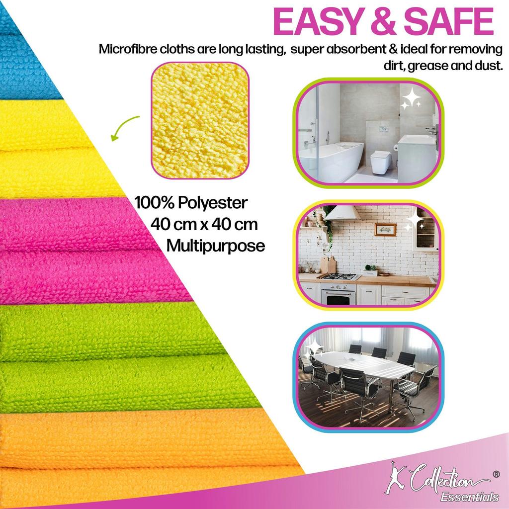 K Collection Microfibre Cleaning Cloth (Pack of 50)