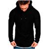 Pánské tričko s kapucí Slim Fit s patchworkovými pruhy a raglánovými rukávy