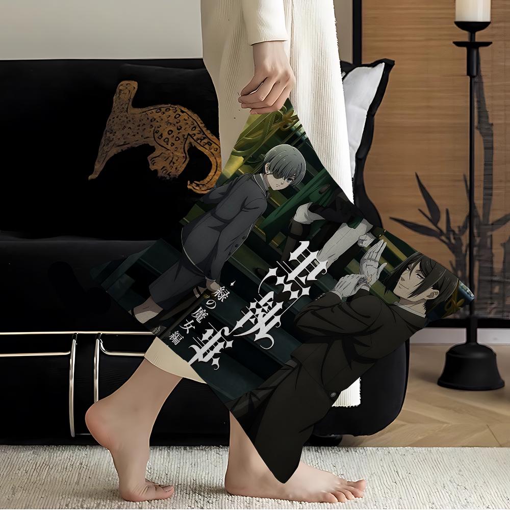 Black Butler Cushion Cover Inches Farmhouse Decor Home Throw Pillow Covers For Couch Decorations