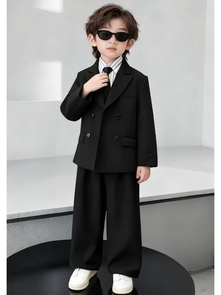 Boys' Spring Casual Suit Set - Formal Page Boy & Piano Performance Wear