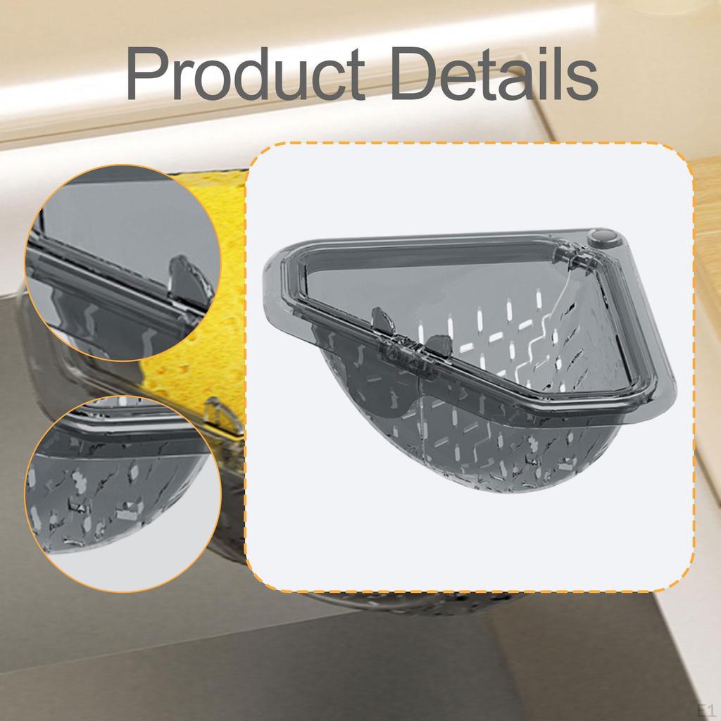 Triangle Sink Drainer Basket Hanging Draining Rack Strainer for Vegetable