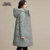 XueZhongFei Women's Mid-Length Winter Down Coat with Removable Hood