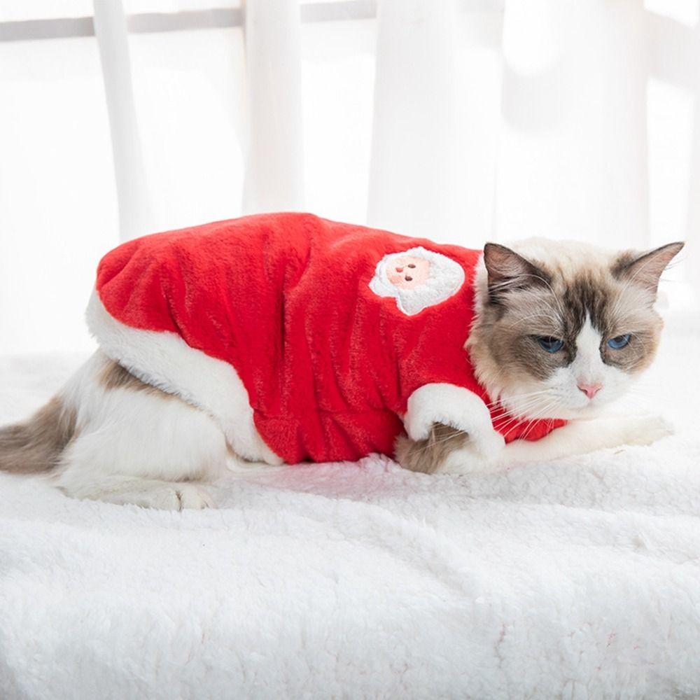 

Warm Coat Pet Warm Vest Thicken Cat Costumes New Dog Winter Clothes Chihuahua French Bulldog красный