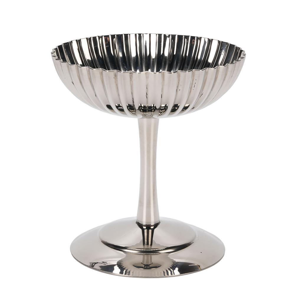 Ice Cream Serving Cup Creative Stainless Steel Footed Ice Cream Bowl for Dessert Pudding