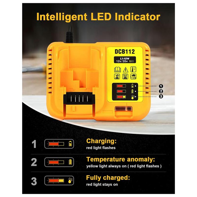 AD23-DCB112 Battery Charger Replacement For  Battery Charger For  12V 20V Max Lithium Battery EU Plug Durable